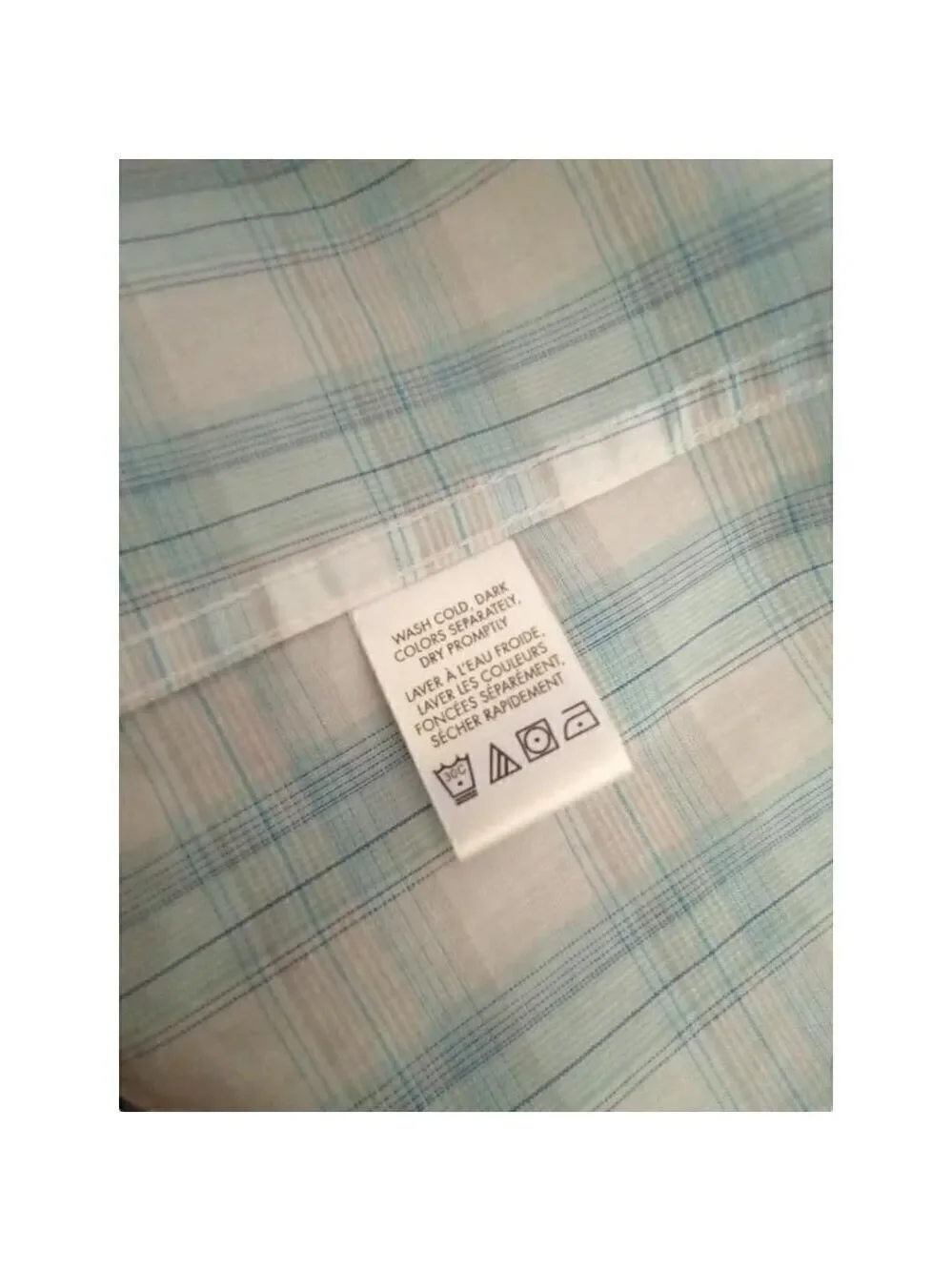 Calvin Klein Blue & White Plaid Cool Tech Casual Button Down Shirt Sz XL